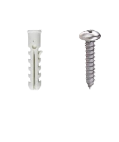 Chazo plástico ¼" con tornillo 10 unidad